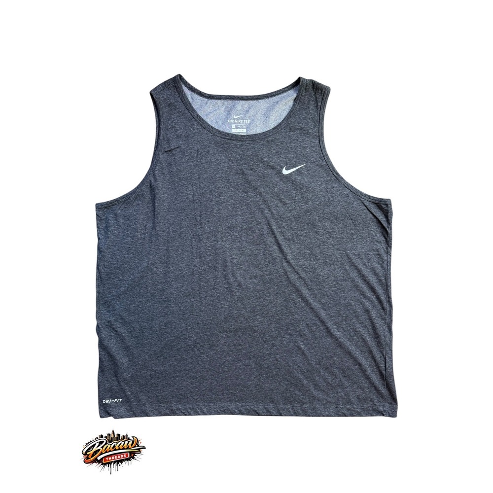 Nike Dri-FIT Mens Training Tank Top Charcoal Grey Heather AR6069-032 XXL